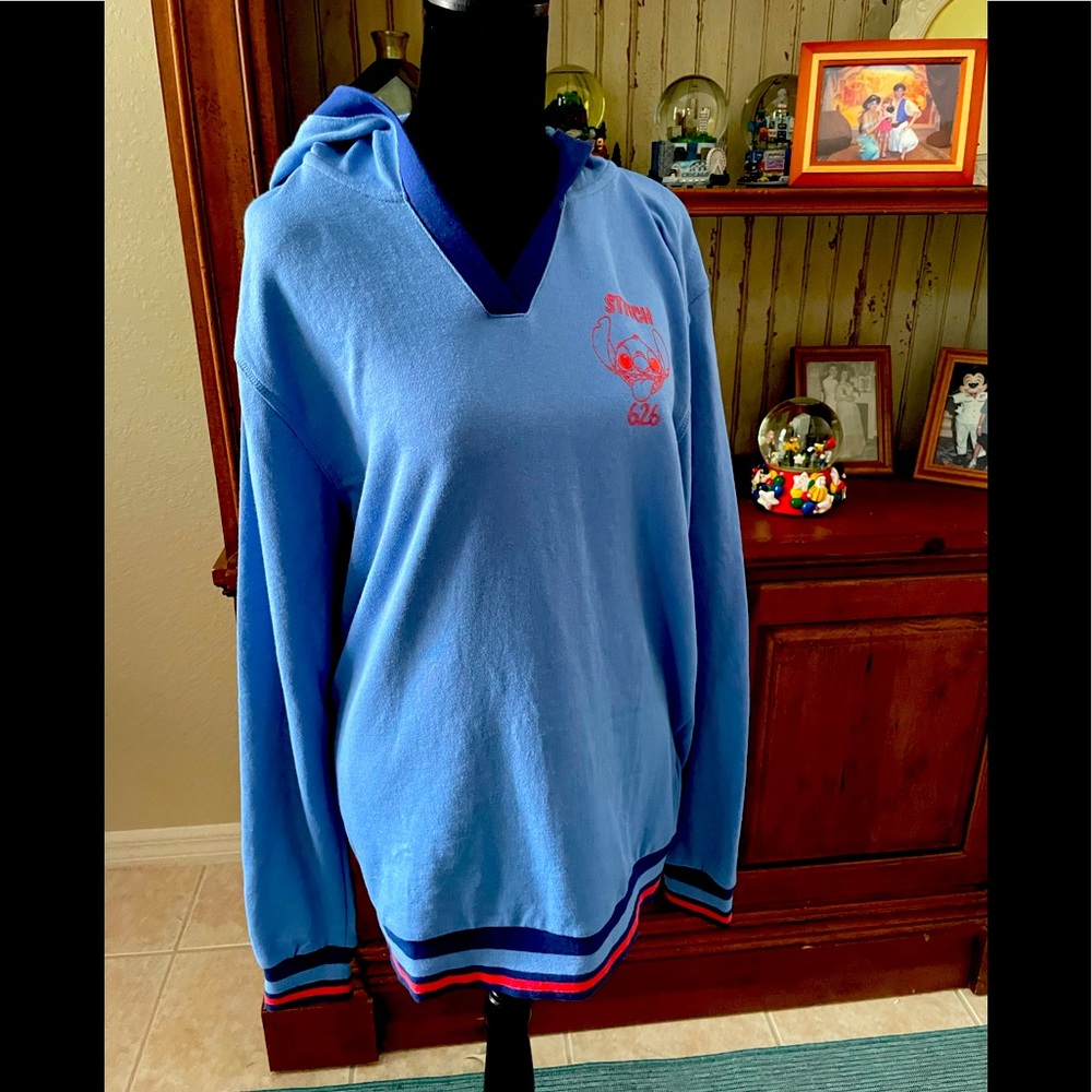 NWT Disney Parks V-Neck Hoodie with Stitch